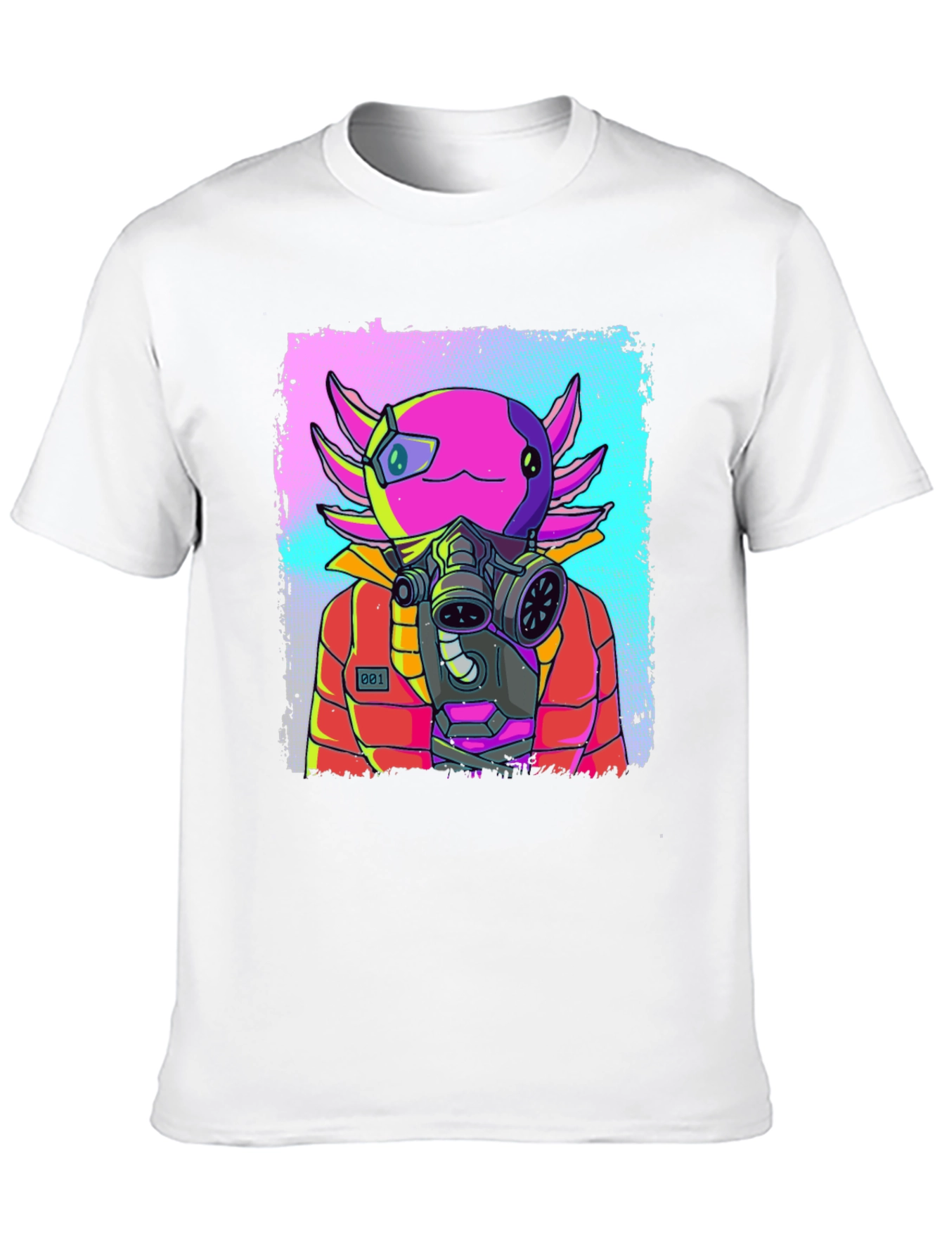 Axolotl Gas Mask T-Shirt - Unique Graphic Tee