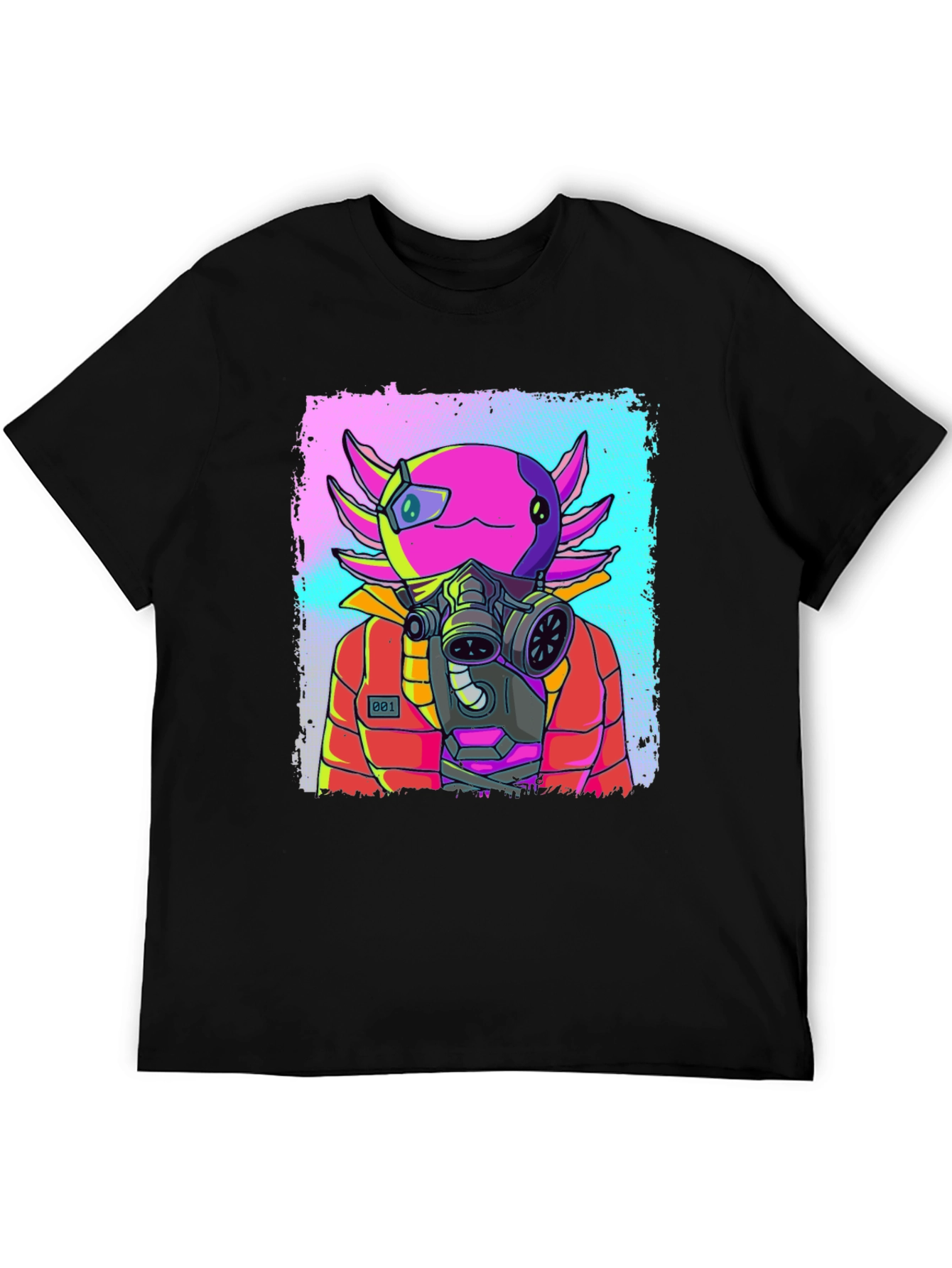 Axolotl Gas Mask T-Shirt - Unique Graphic Tee