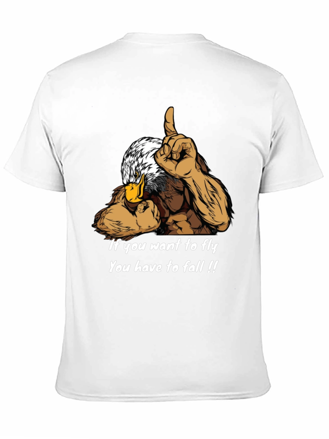 Eagle Muscle Graphic Tee - Motivational Quote Shirt