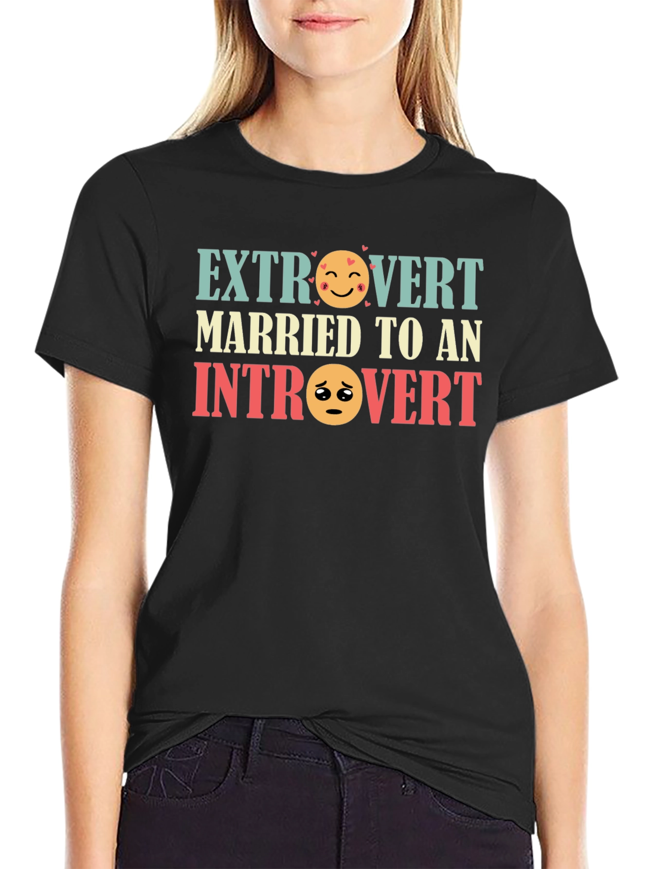 Extrovert Introvert Married Couple Graphic T-Shirt