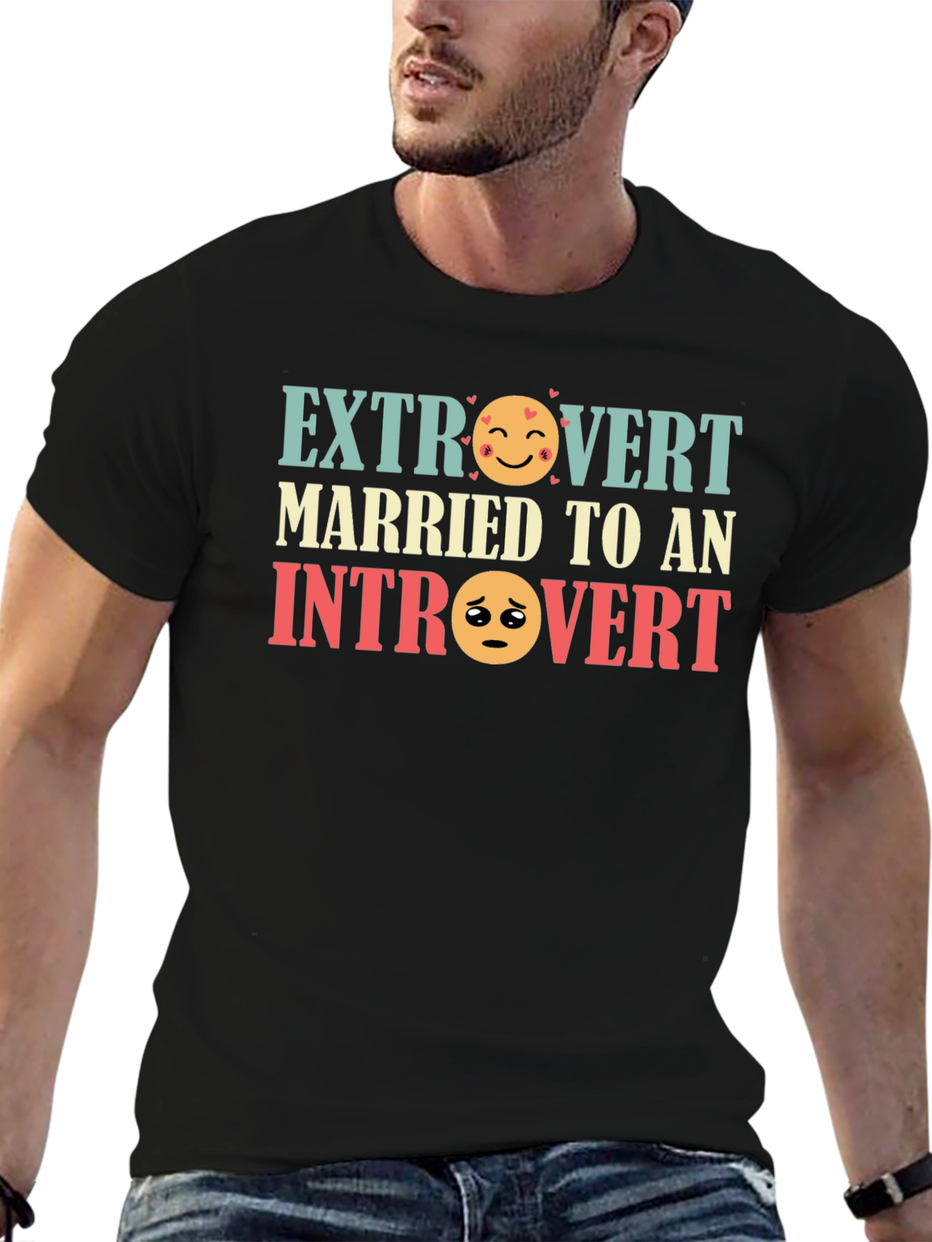 Extrovert Introvert Married Couple Graphic T-Shirt