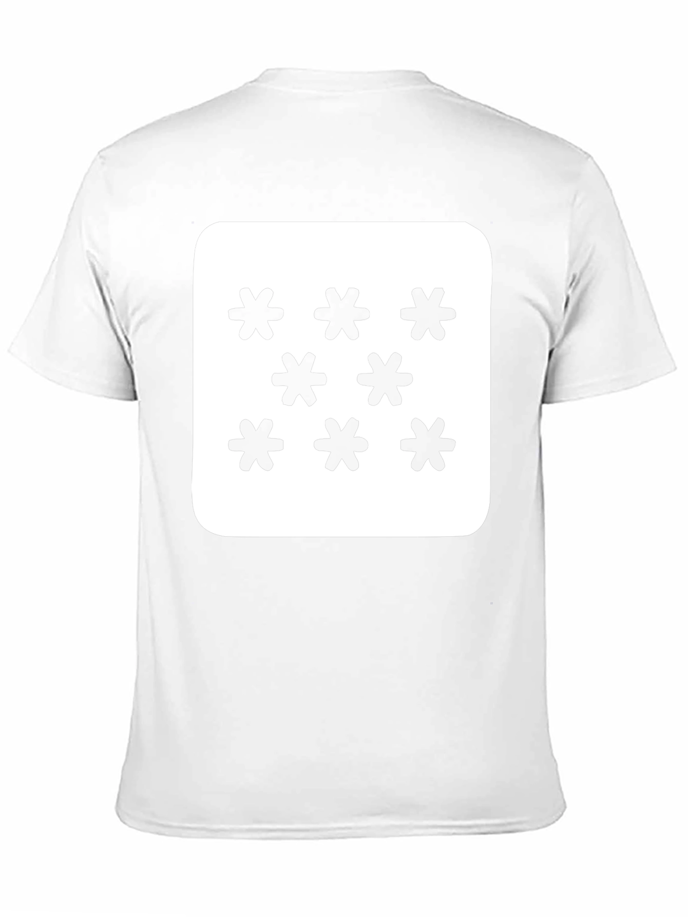 Geometric Snowflake Pattern Black T-Shirt