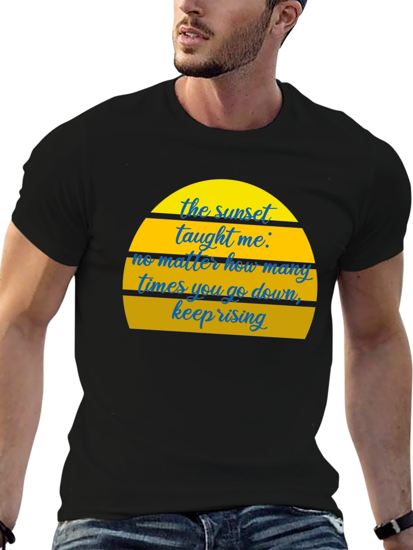 Sunset Motivational T-Shirt - Keep Rising Graphic Tee