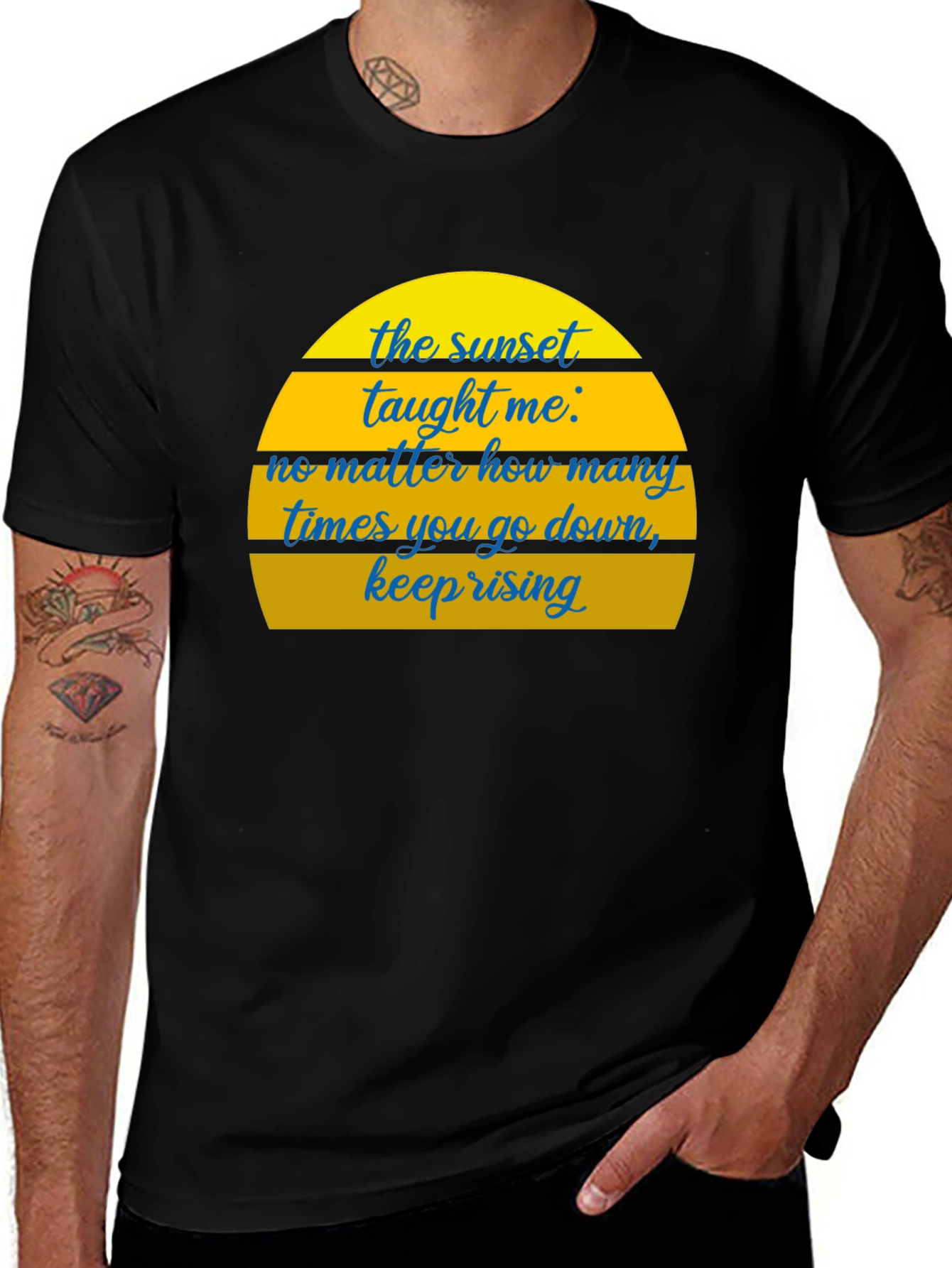 Sunset Motivational T-Shirt - Keep Rising Graphic Tee