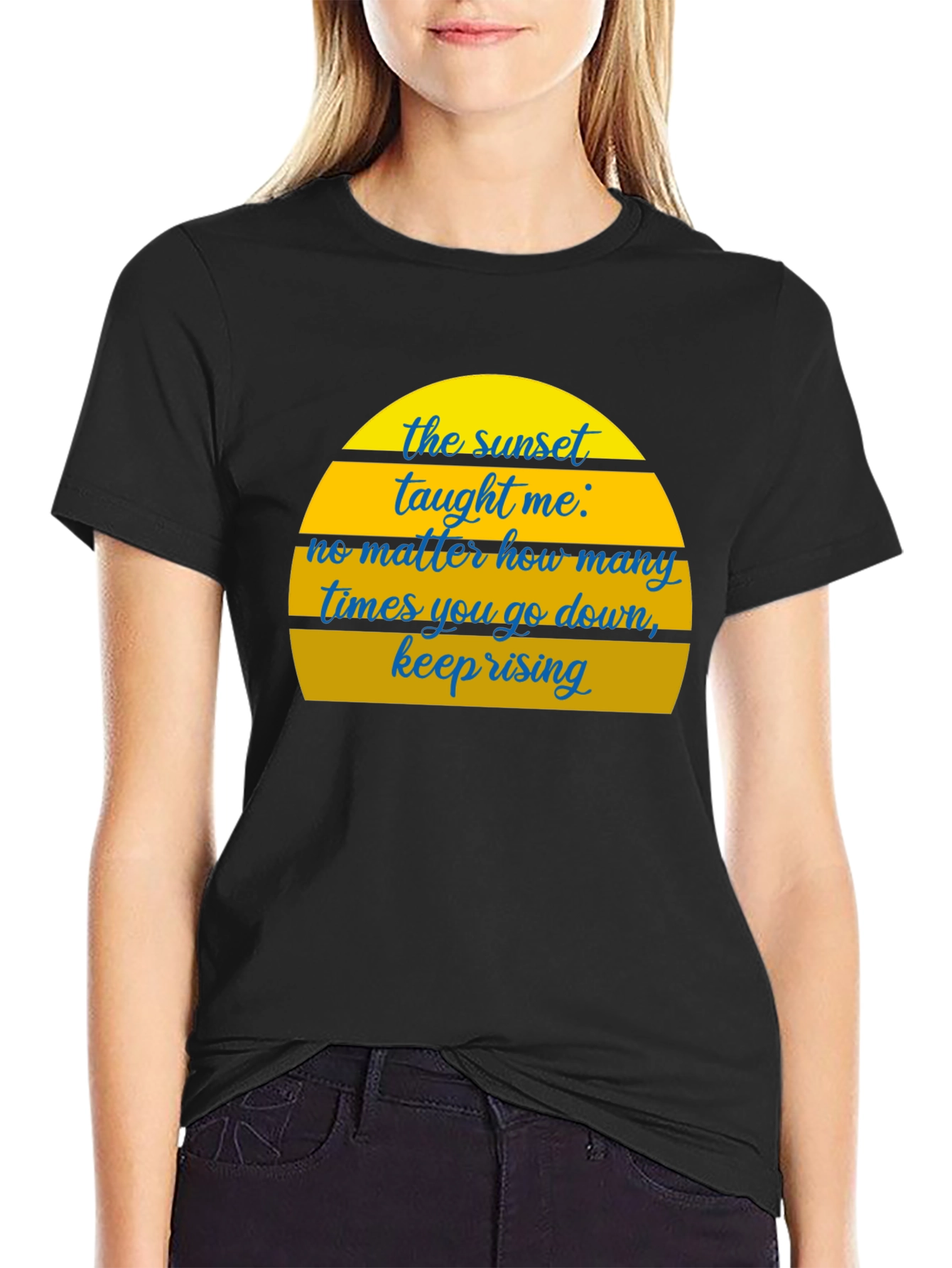 Sunset Motivational T-Shirt - Keep Rising Graphic Tee