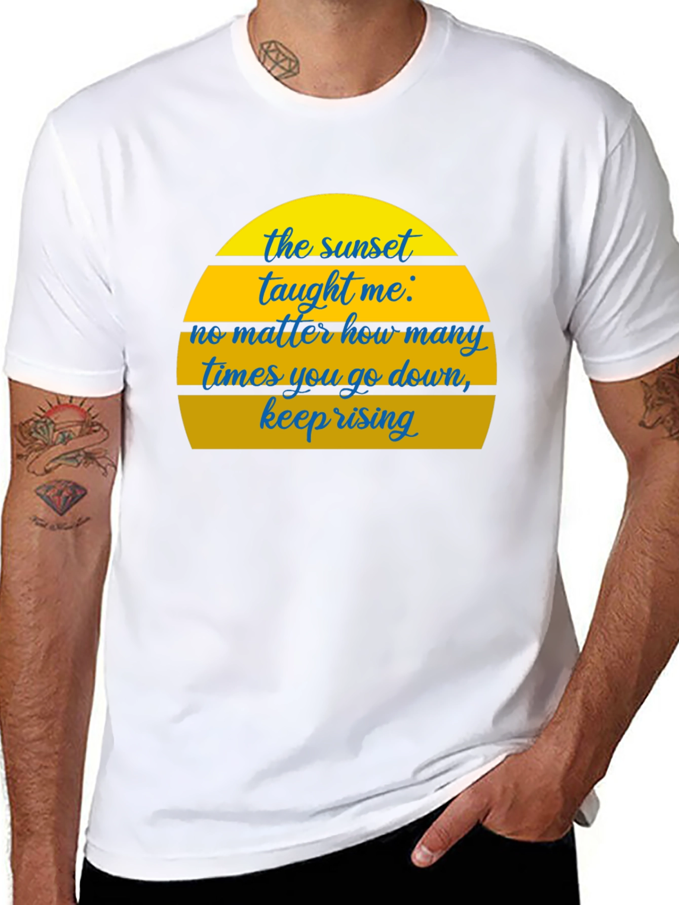 Sunset Motivational T-Shirt - Keep Rising Graphic Tee
