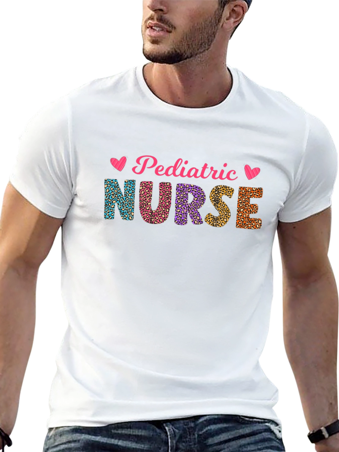 Pediatric Nurse Leopard Print T-Shirt