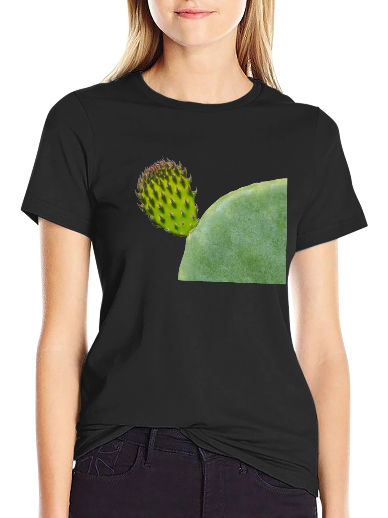 Cactus Graphic Tee - Black Casual Comfort