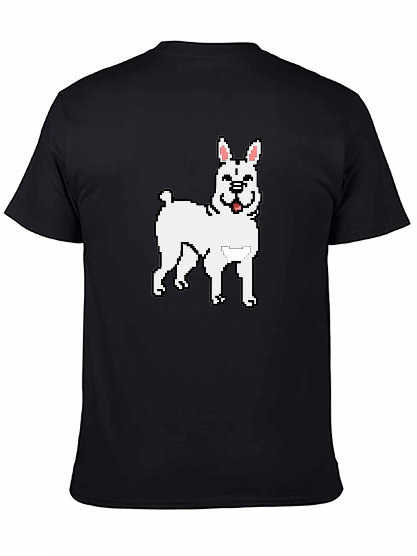 Pixel Dog Graphic Tee - Black Casual Wear