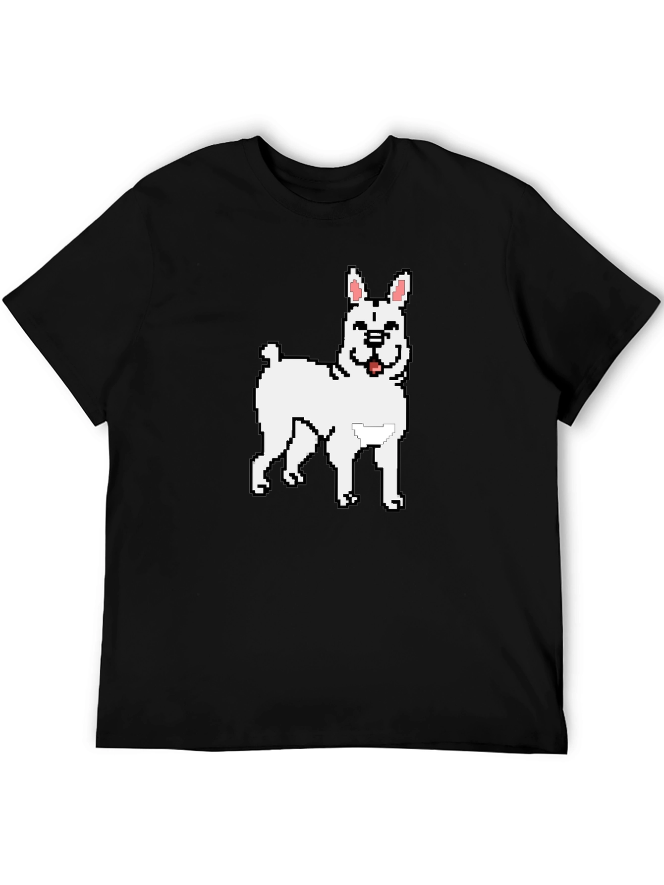 Pixel Dog Graphic Tee - Black Casual Wear