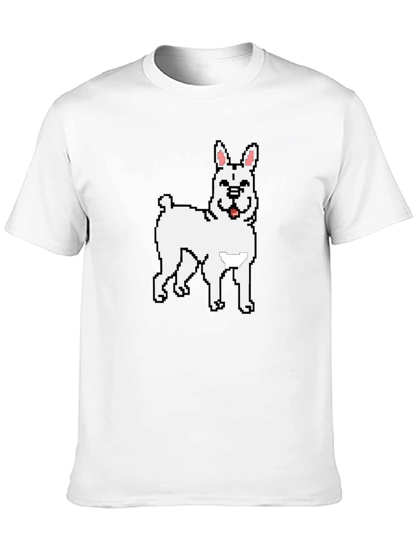 Pixel Dog Graphic Tee - Black Casual Wear