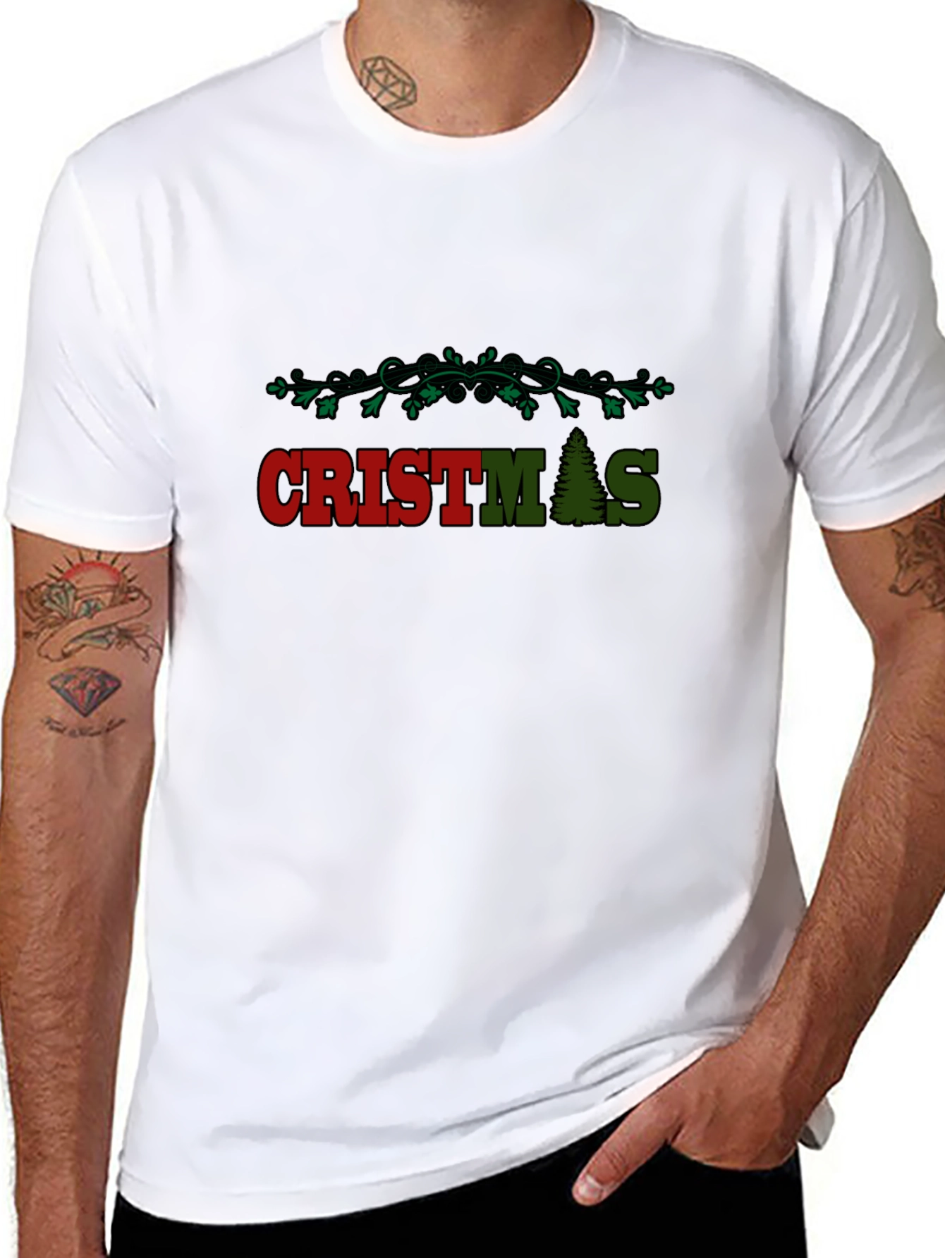 Christmas Tree Graphic Tee - Holiday Style