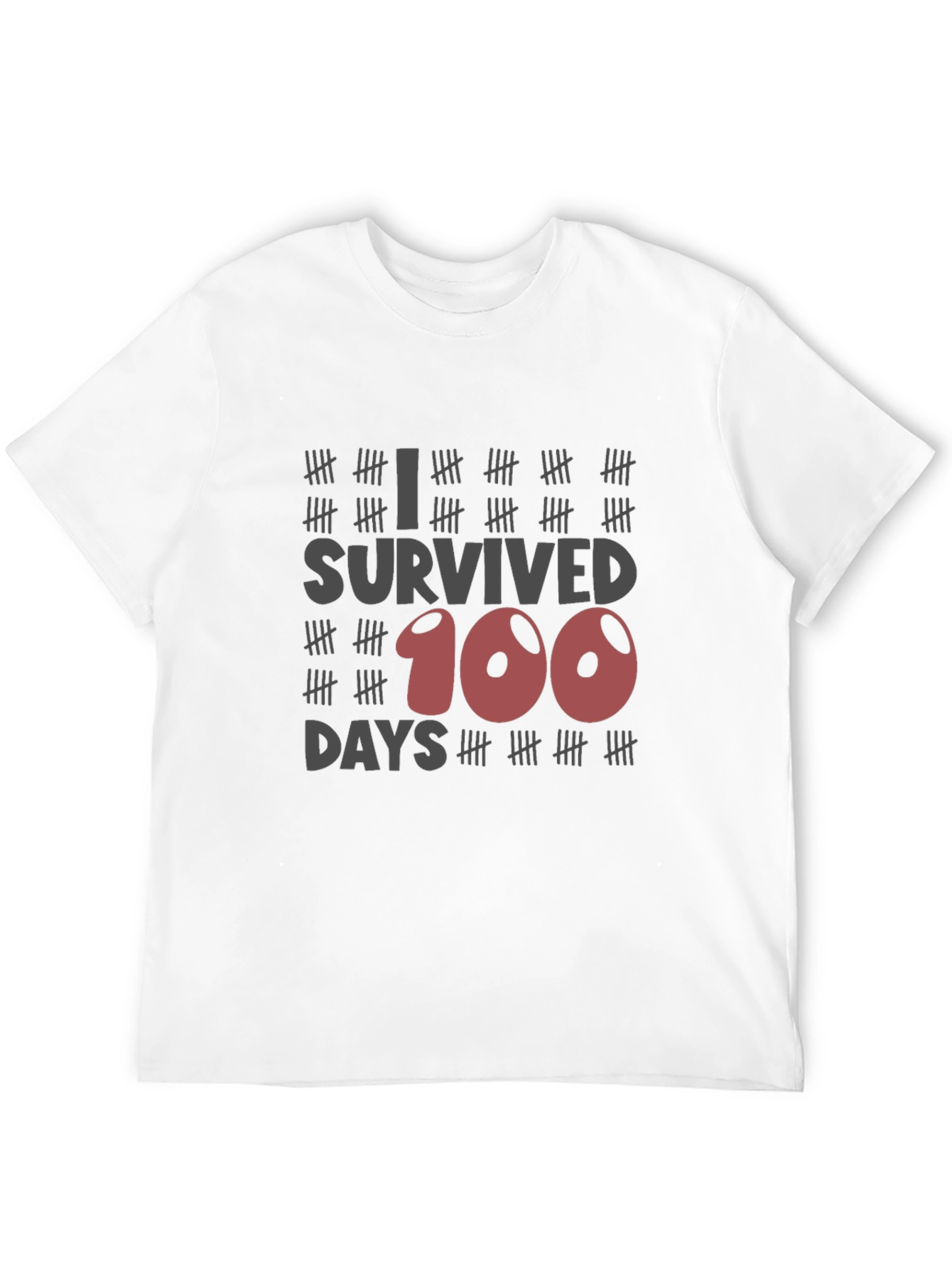 I Survived 100 Days T-Shirt Novelty Tee