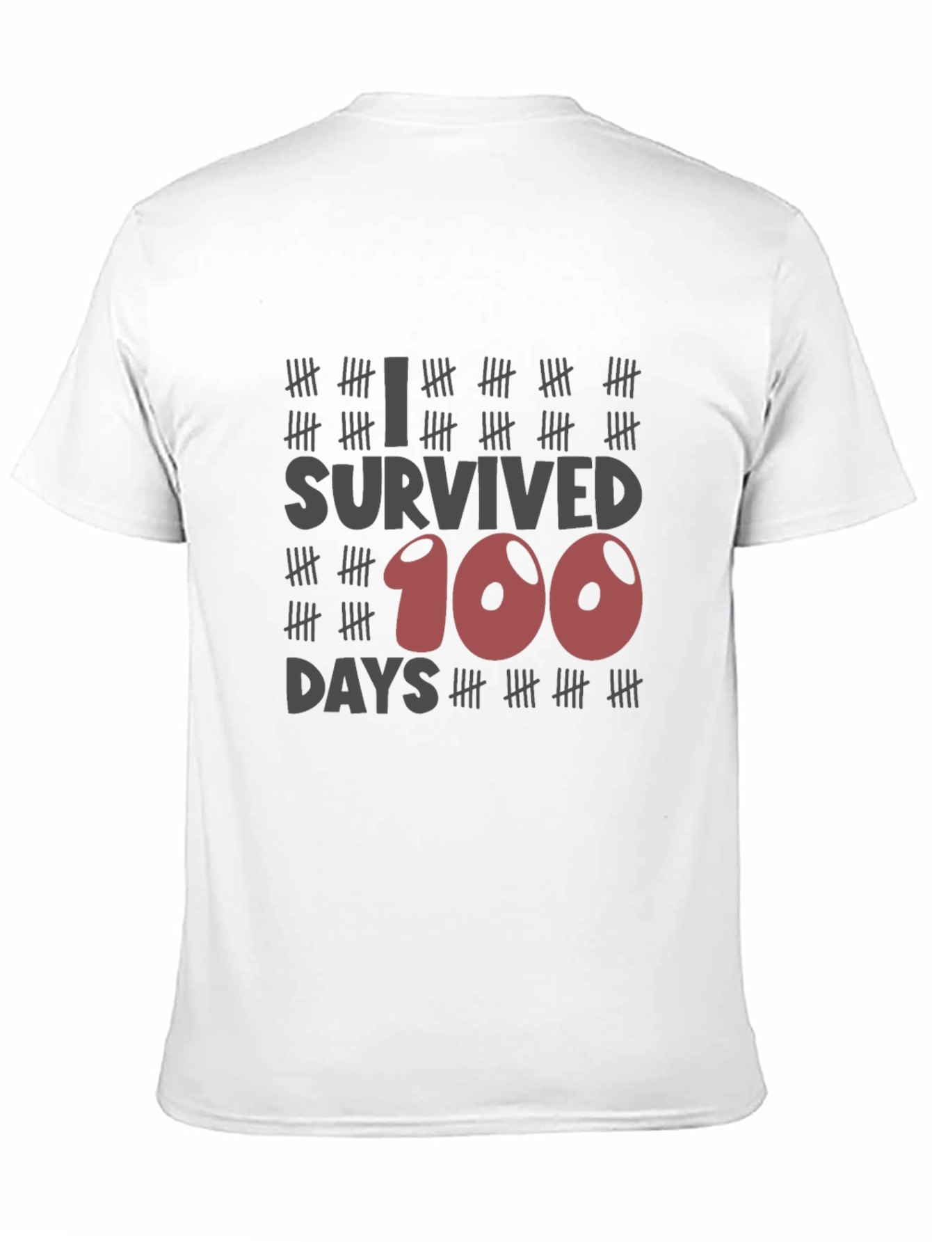 I Survived 100 Days T-Shirt Novelty Tee