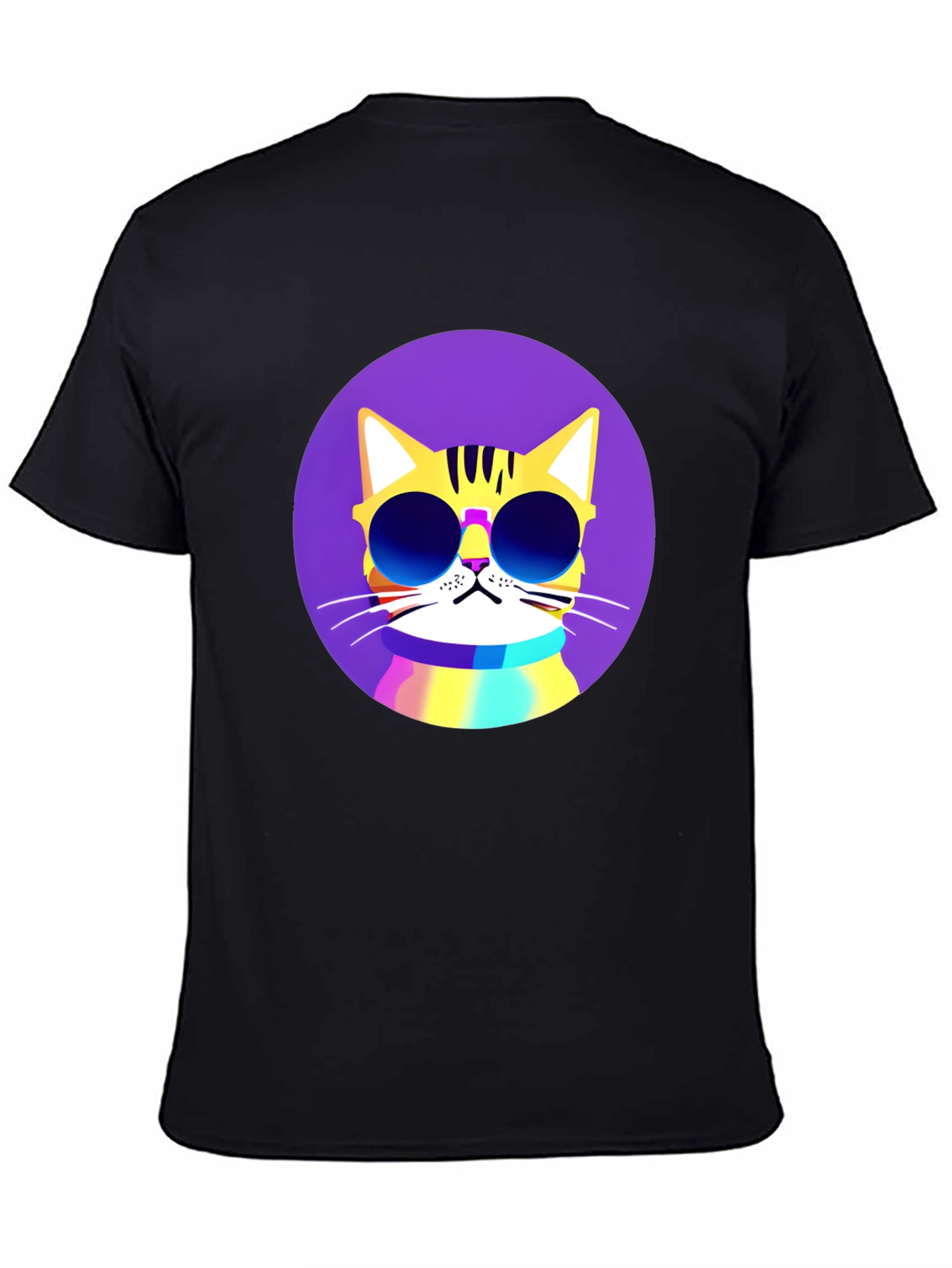 Cool Cat Graphic Tee - Mens Black T-Shirt