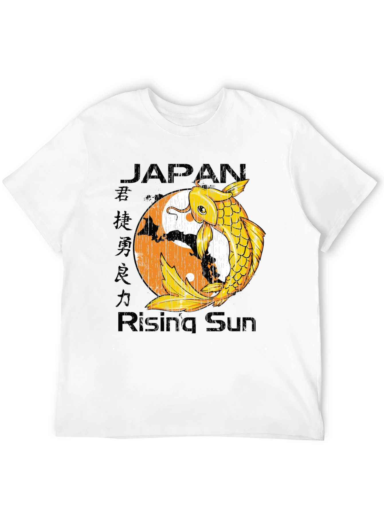 Japan Rising Sun Koi Fish Graphic Tee