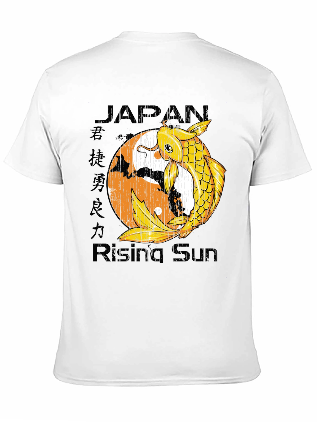 Japan Rising Sun Koi Fish Graphic Tee