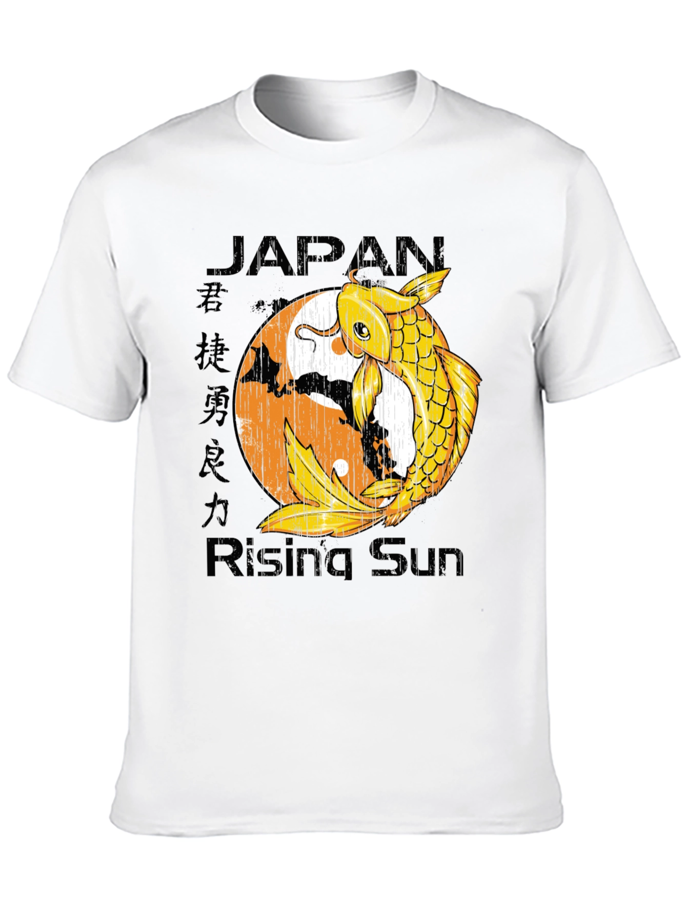 Japan Rising Sun Koi Fish Graphic Tee