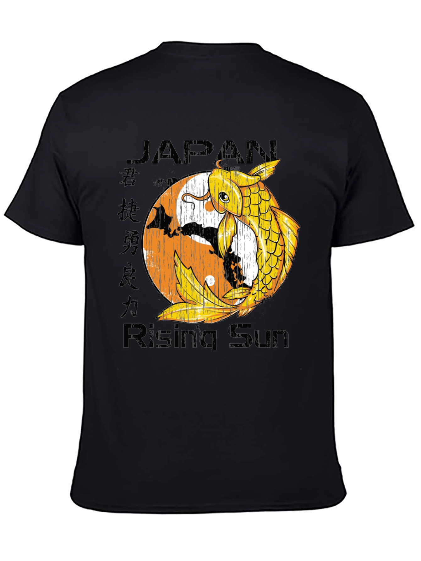 Japan Rising Sun Koi Fish Graphic Tee
