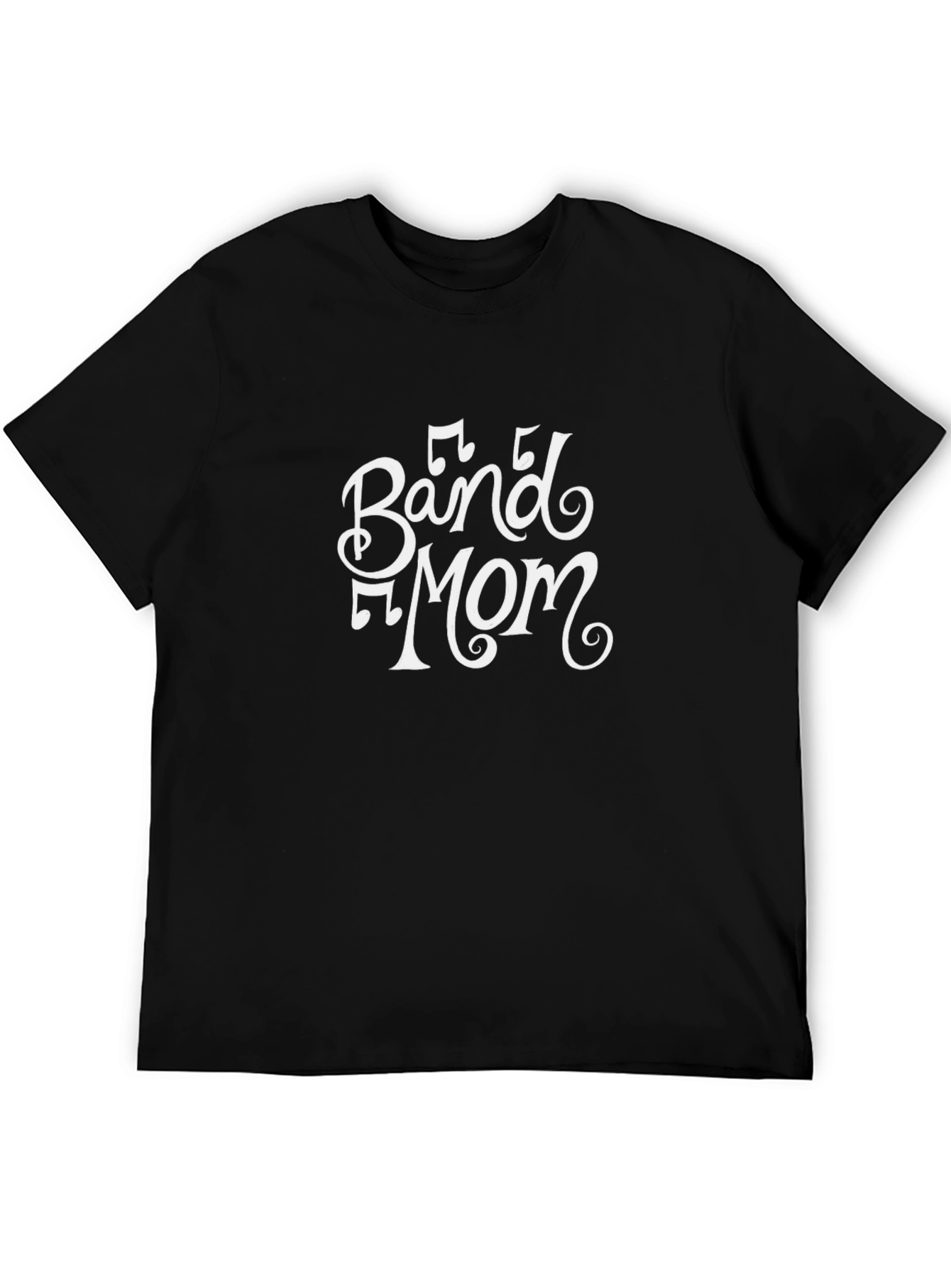 Band Mom Graphic Tee - Black Cotton T-Shirt