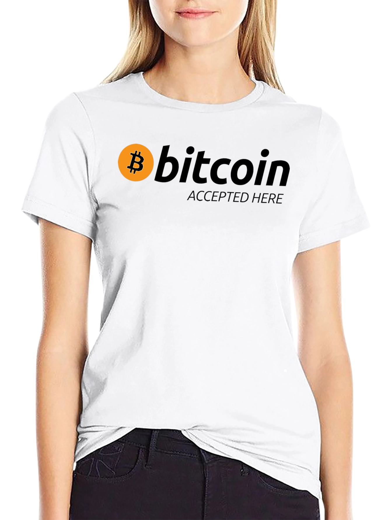 Bitcoin Accepted Here T-Shirt - Crypto Currency Tee