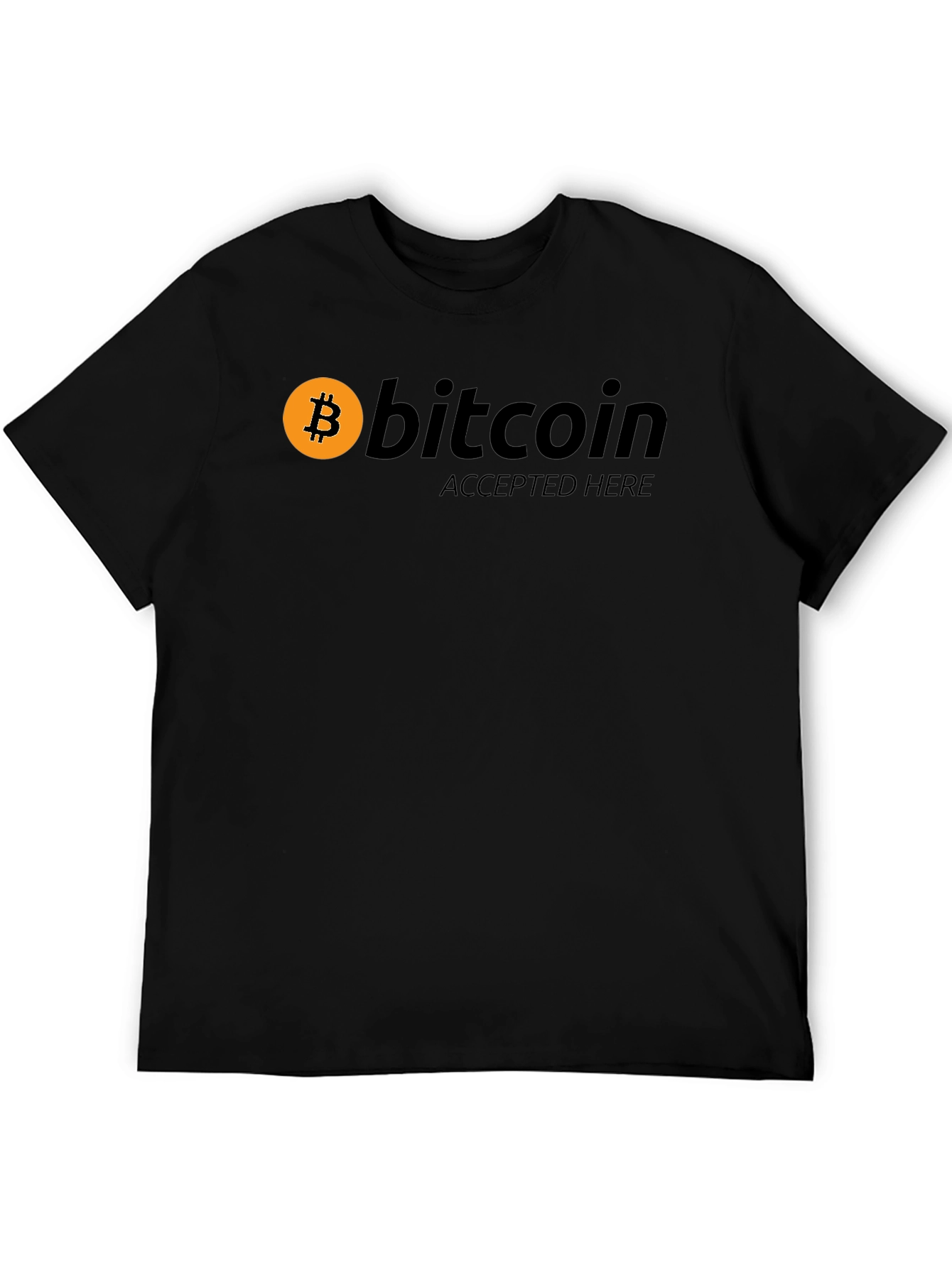 Bitcoin Accepted Here T-Shirt - Crypto Currency Tee