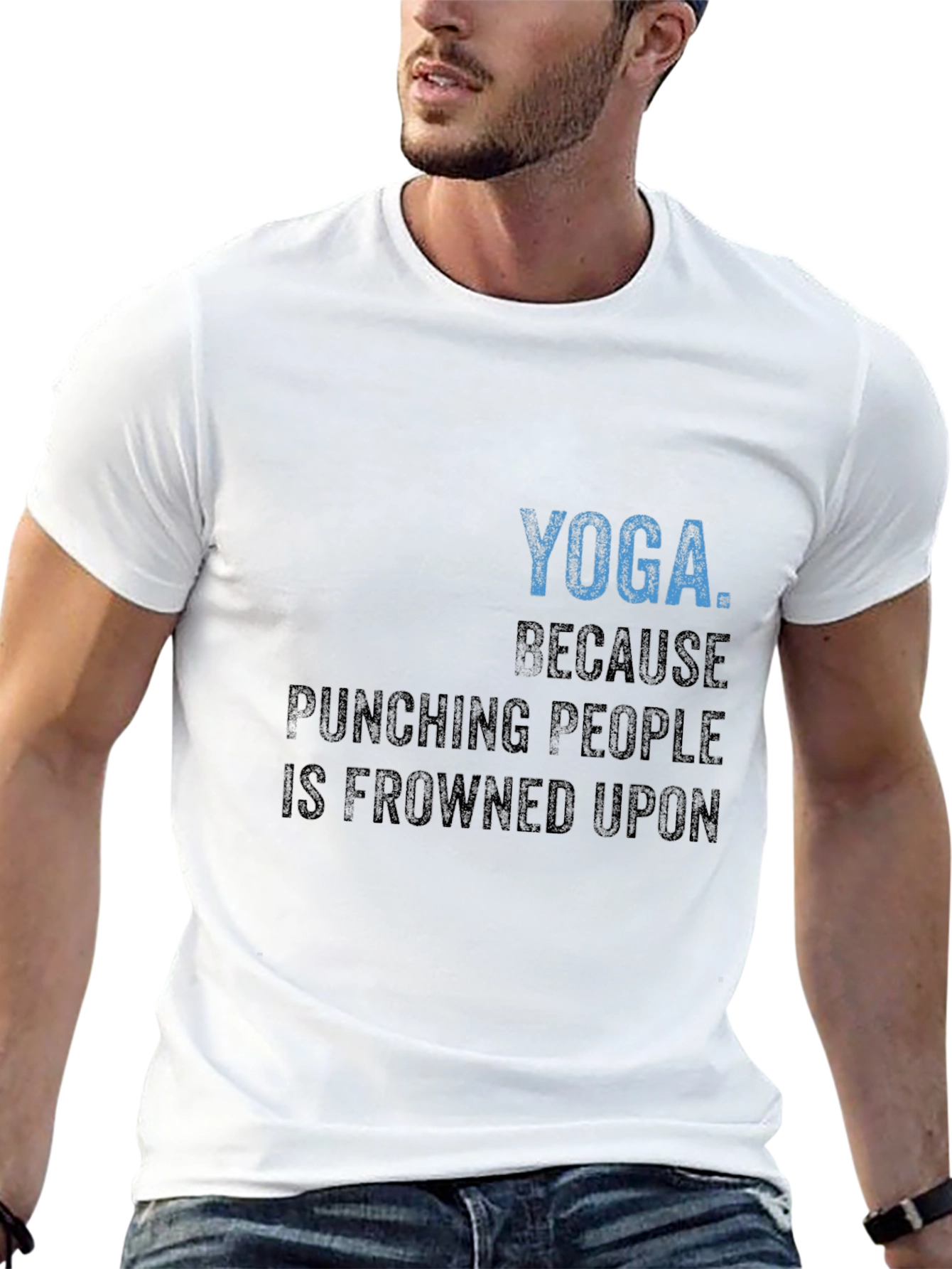 Yoga Because Punching People T-Shirt