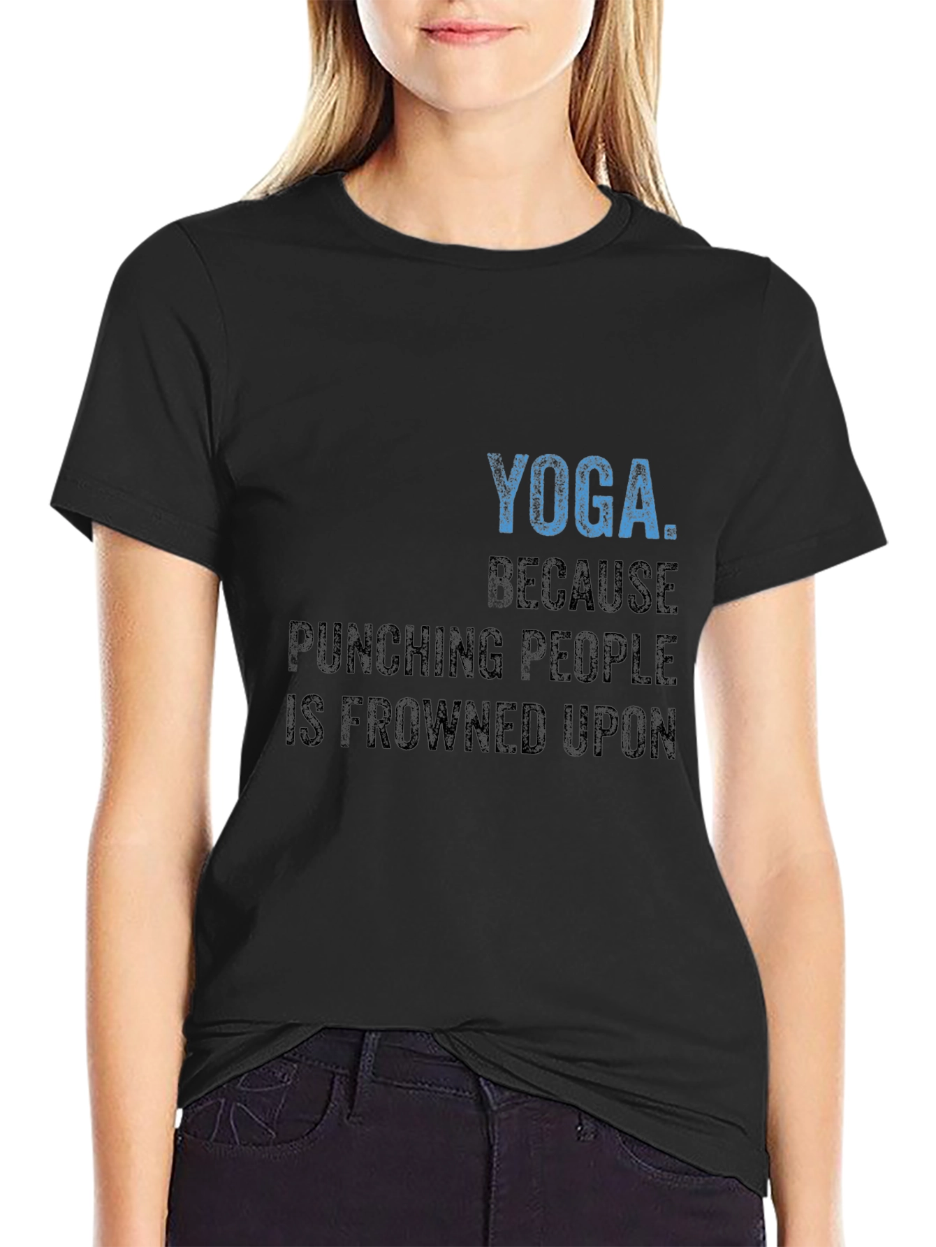 Yoga Because Punching People T-Shirt