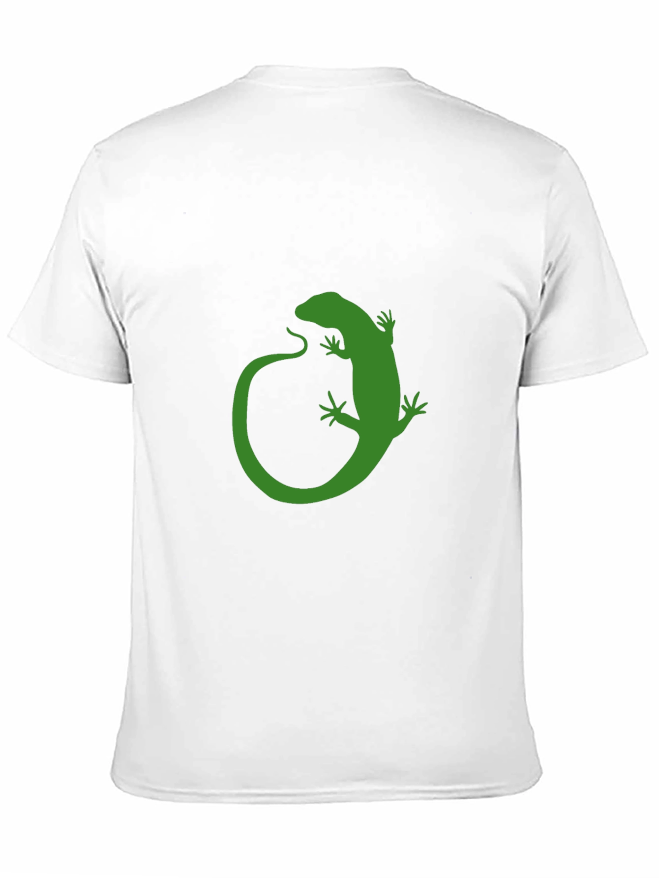 Green Lizard Graphic Black T-Shirt