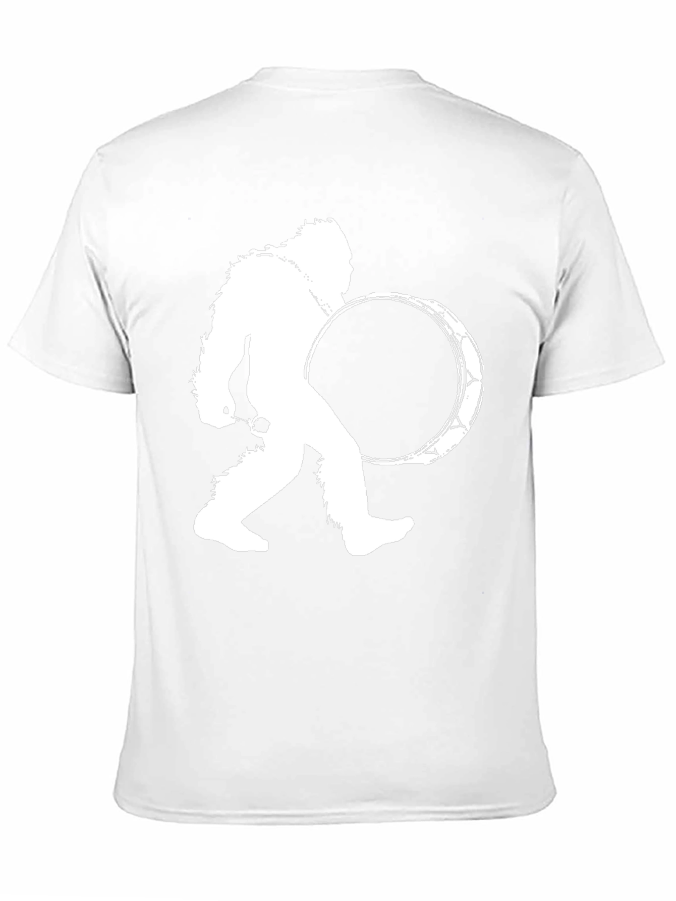 Sasquatch Drummer Black T-Shirt - Bigfoot Tee