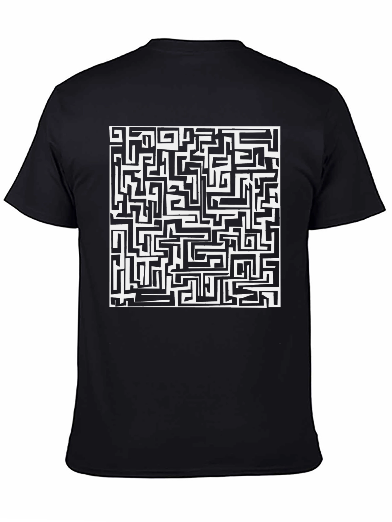 Maze Graphic Black T-Shirt
