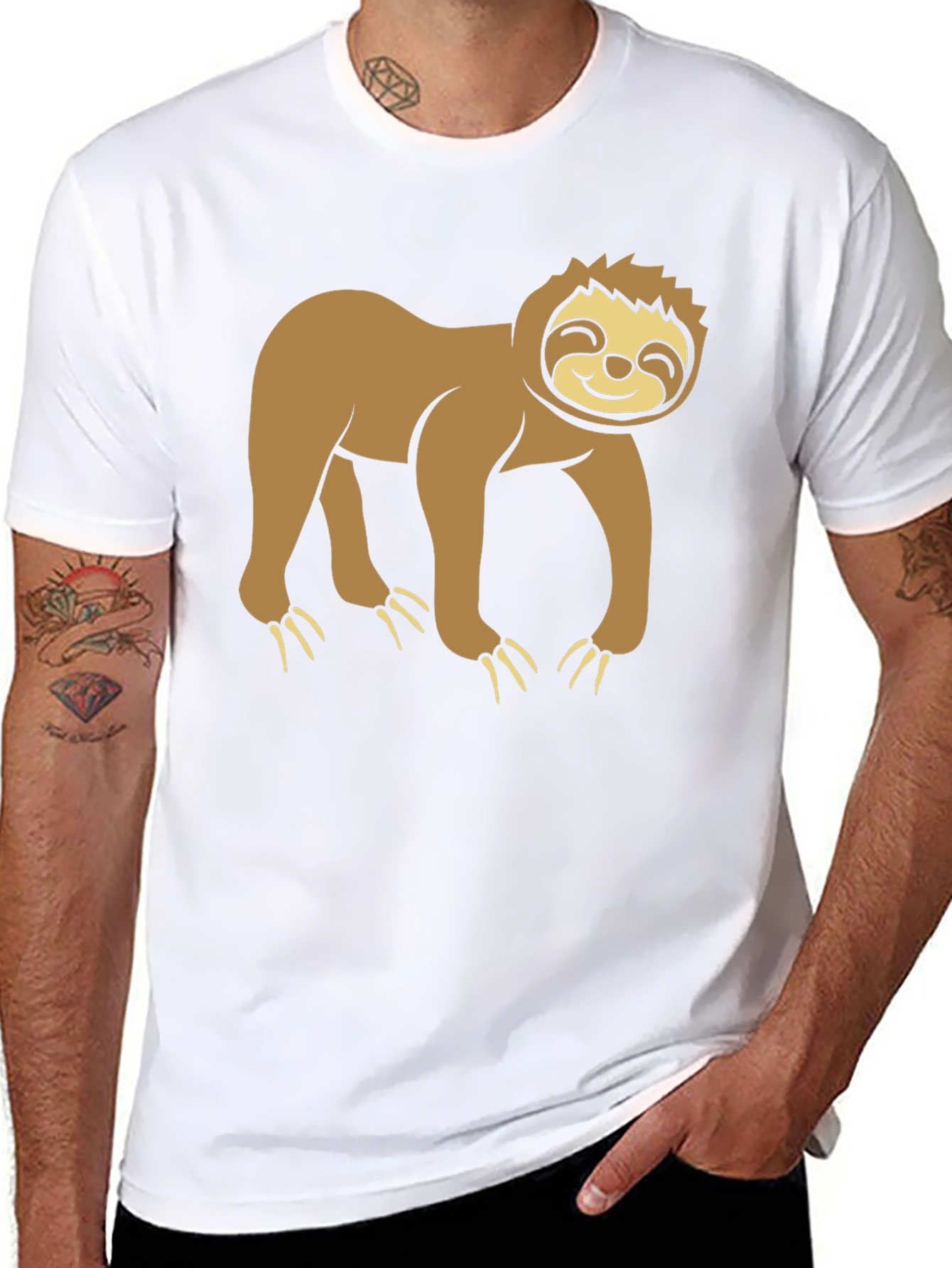 Sloth Graphic Tee - Relaxed Style