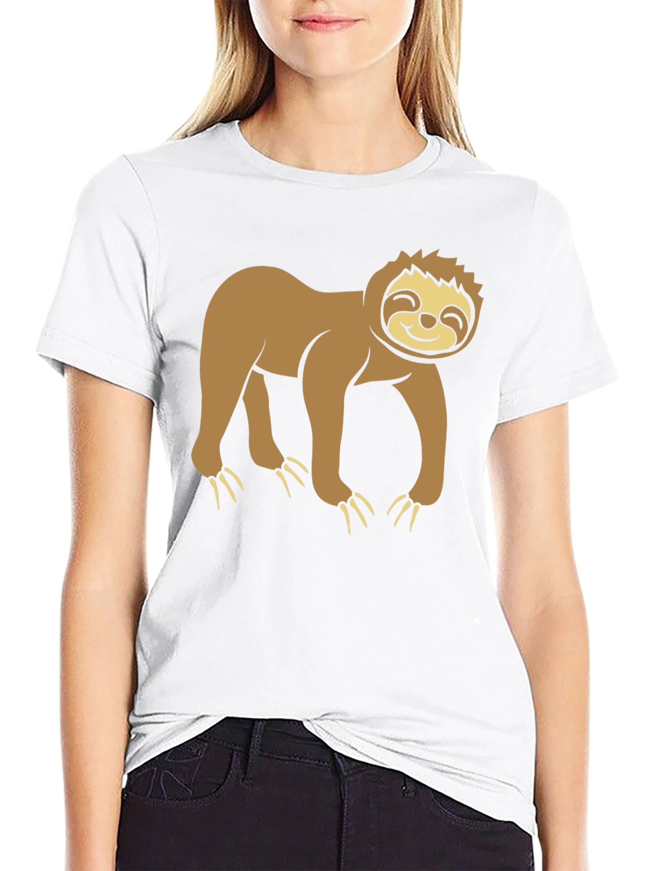 Sloth Graphic Tee - Relaxed Style