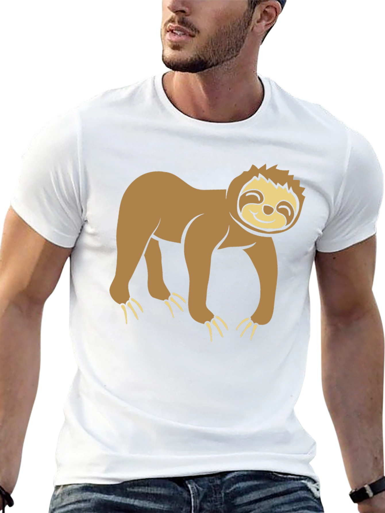 Sloth Graphic Tee - Relaxed Style