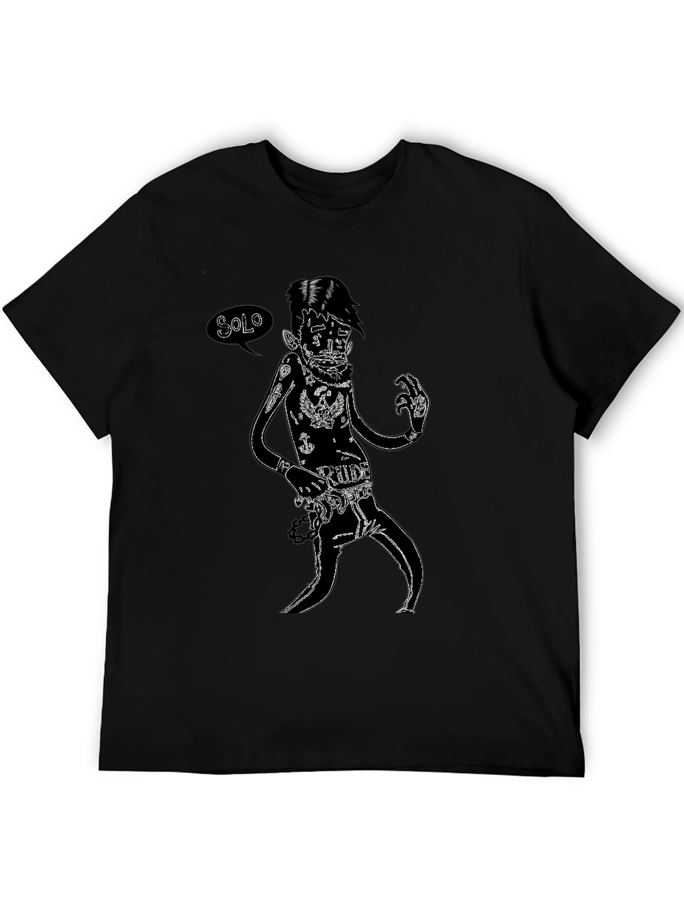 Solo Rude Dude Graphic Tee - Black