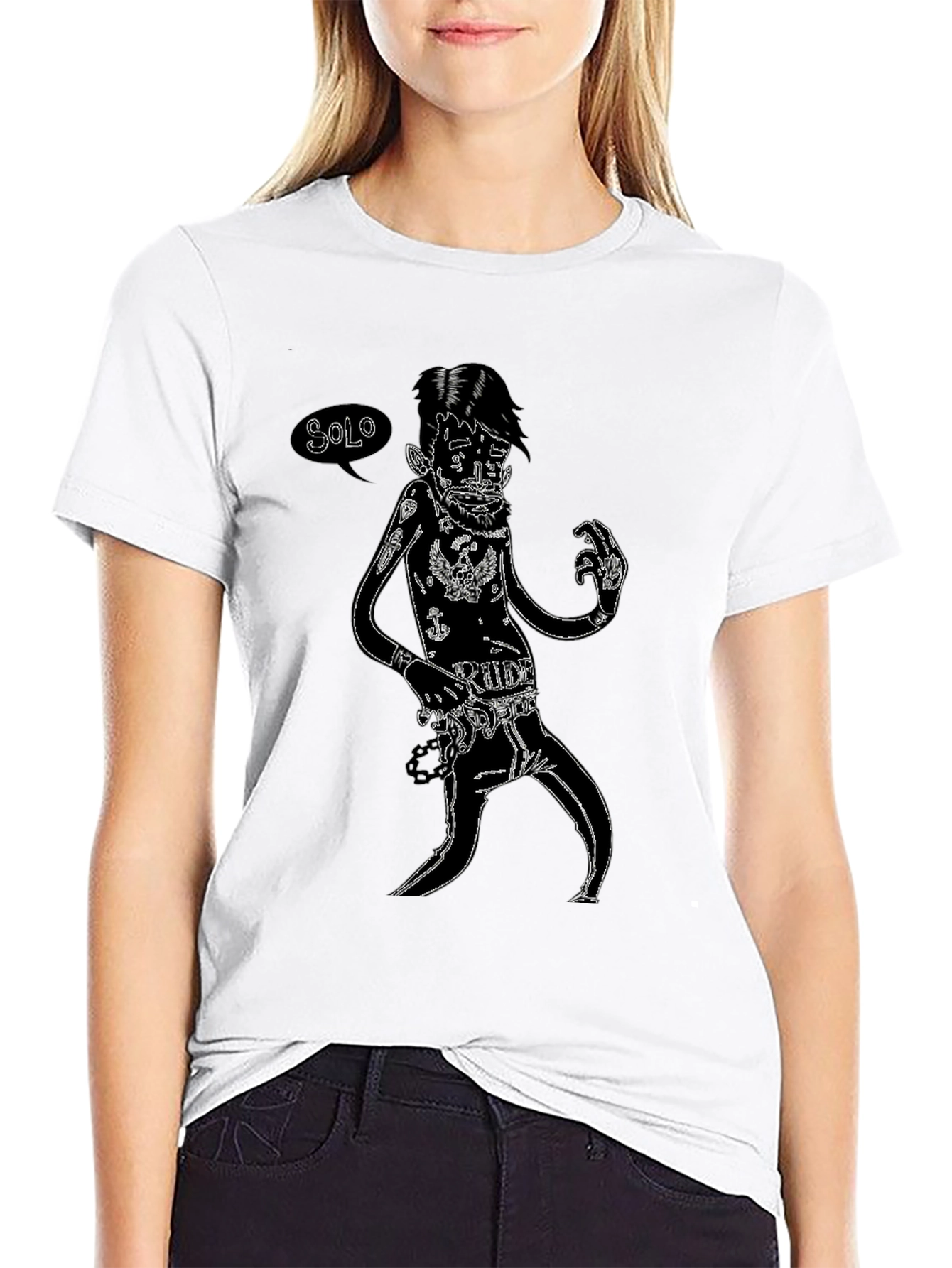 Solo Rude Dude Graphic Tee - Black