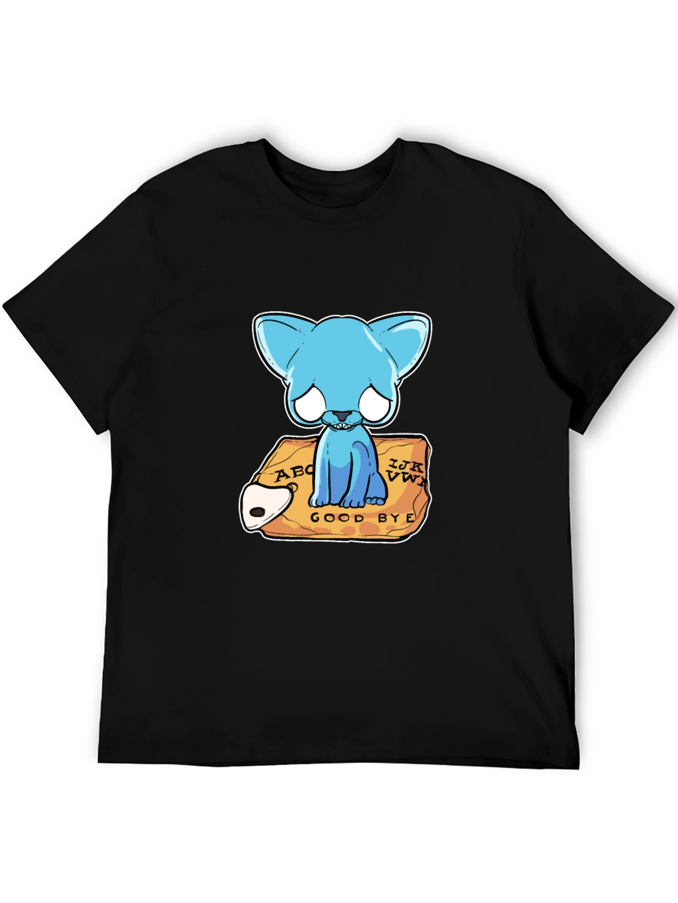 Gothic Blue Cat Ouija Board T-Shirt