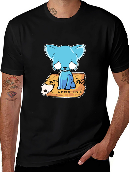 Gothic Blue Cat Ouija Board T-Shirt