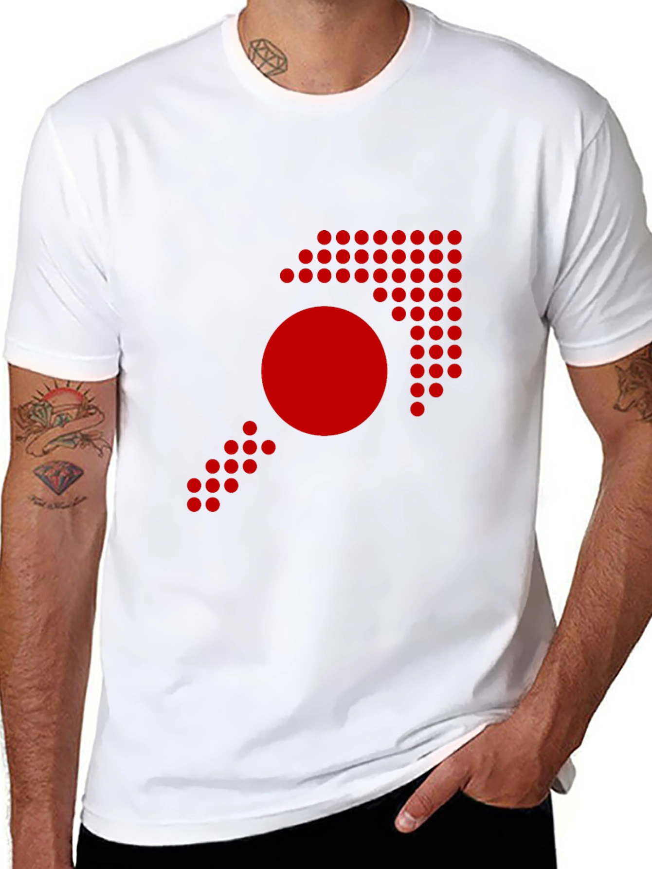 Geometric Arrow Graphic Tee - Modern Design