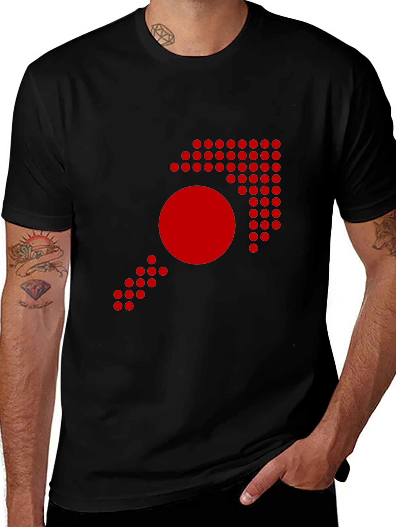 Geometric Arrow Graphic Tee - Modern Design