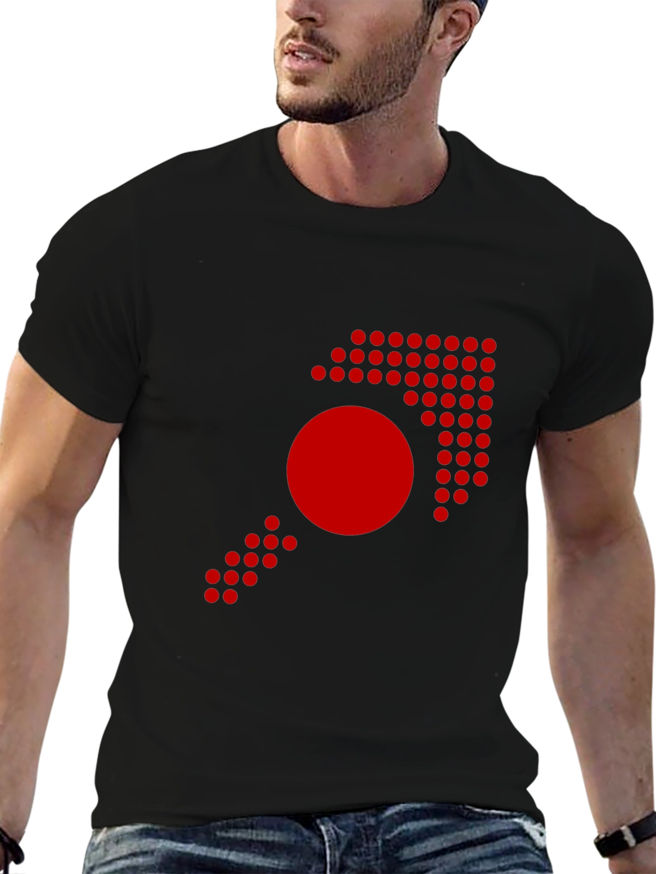 Geometric Arrow Graphic Tee - Modern Design