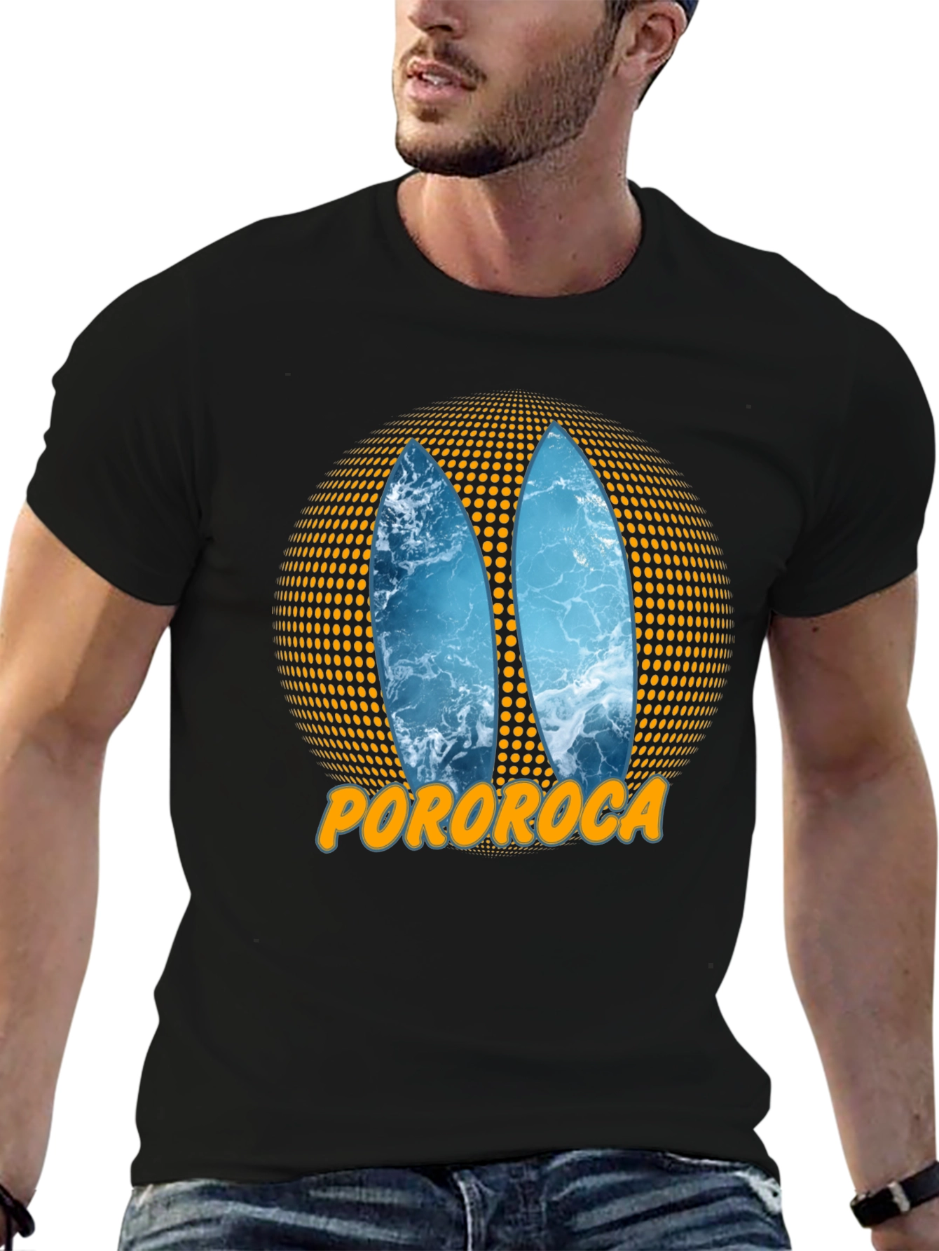 Pororoca Surf T-Shirt - Black