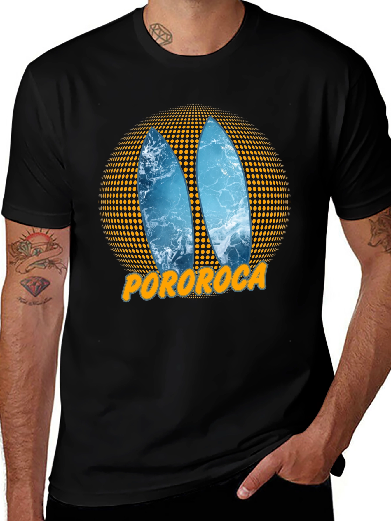 Pororoca Surf T-Shirt - Black