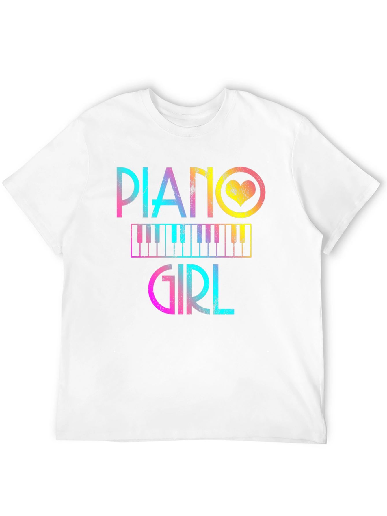 Piano Girl Graphic Tee - Music Lover T-Shirt