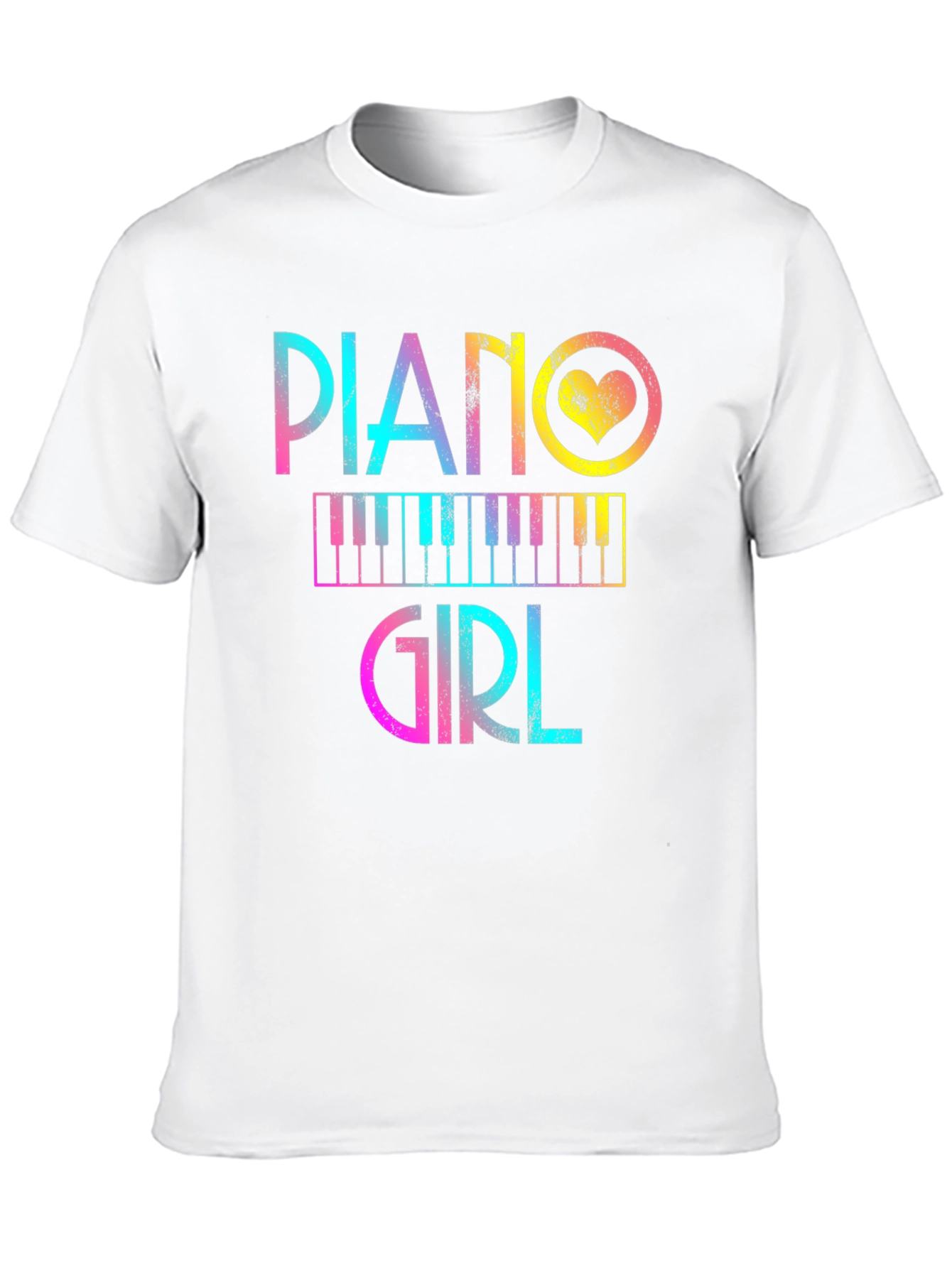 Piano Girl Graphic Tee - Music Lover T-Shirt