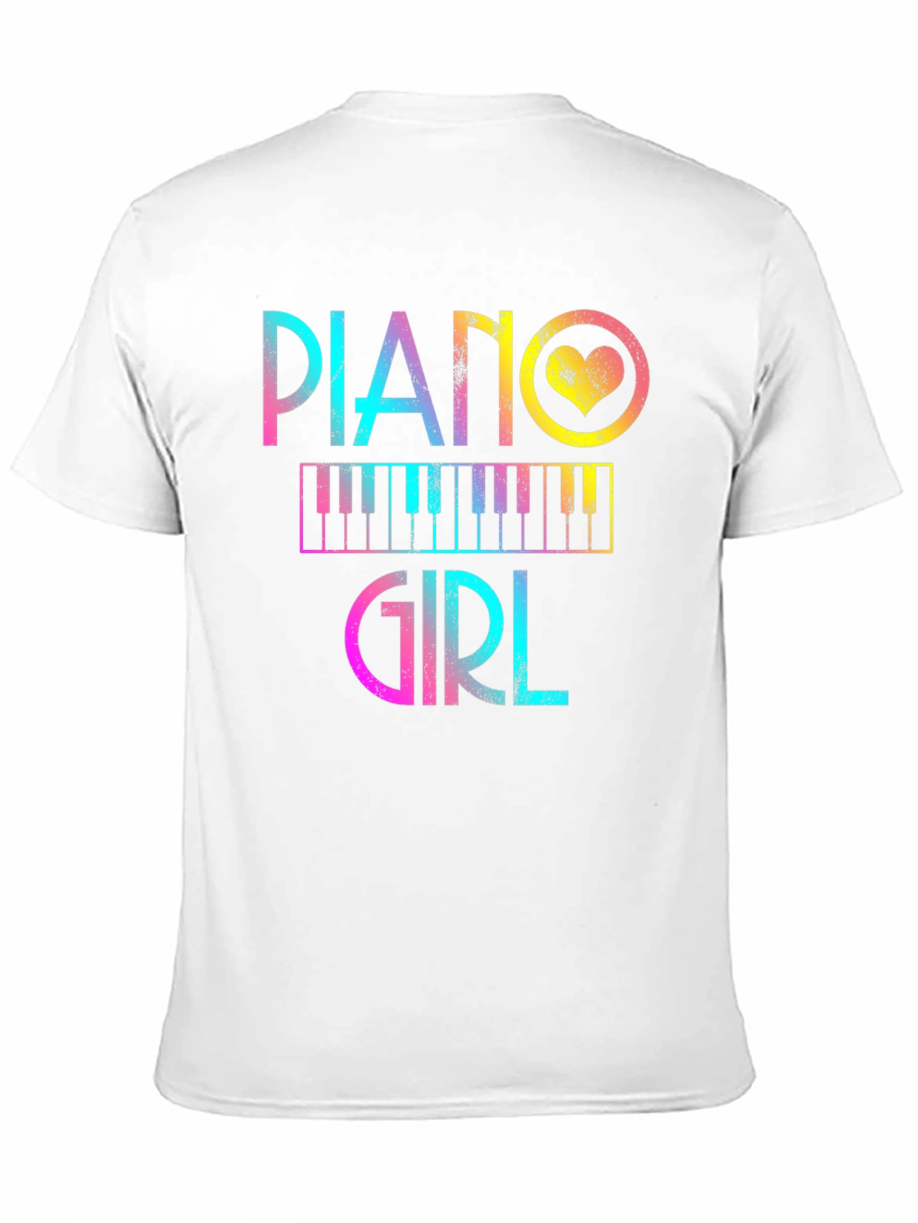 Piano Girl Graphic Tee - Music Lover T-Shirt