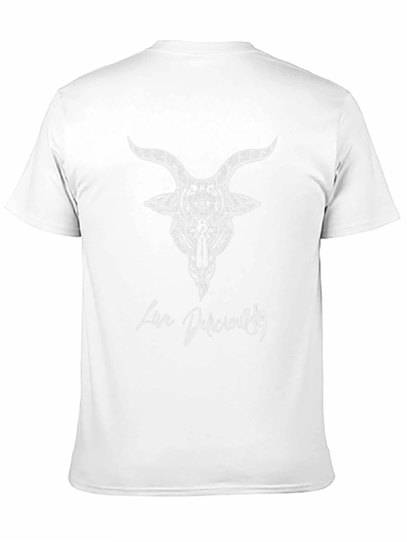 Live Deliciously Goat Graphic Tee - Black
