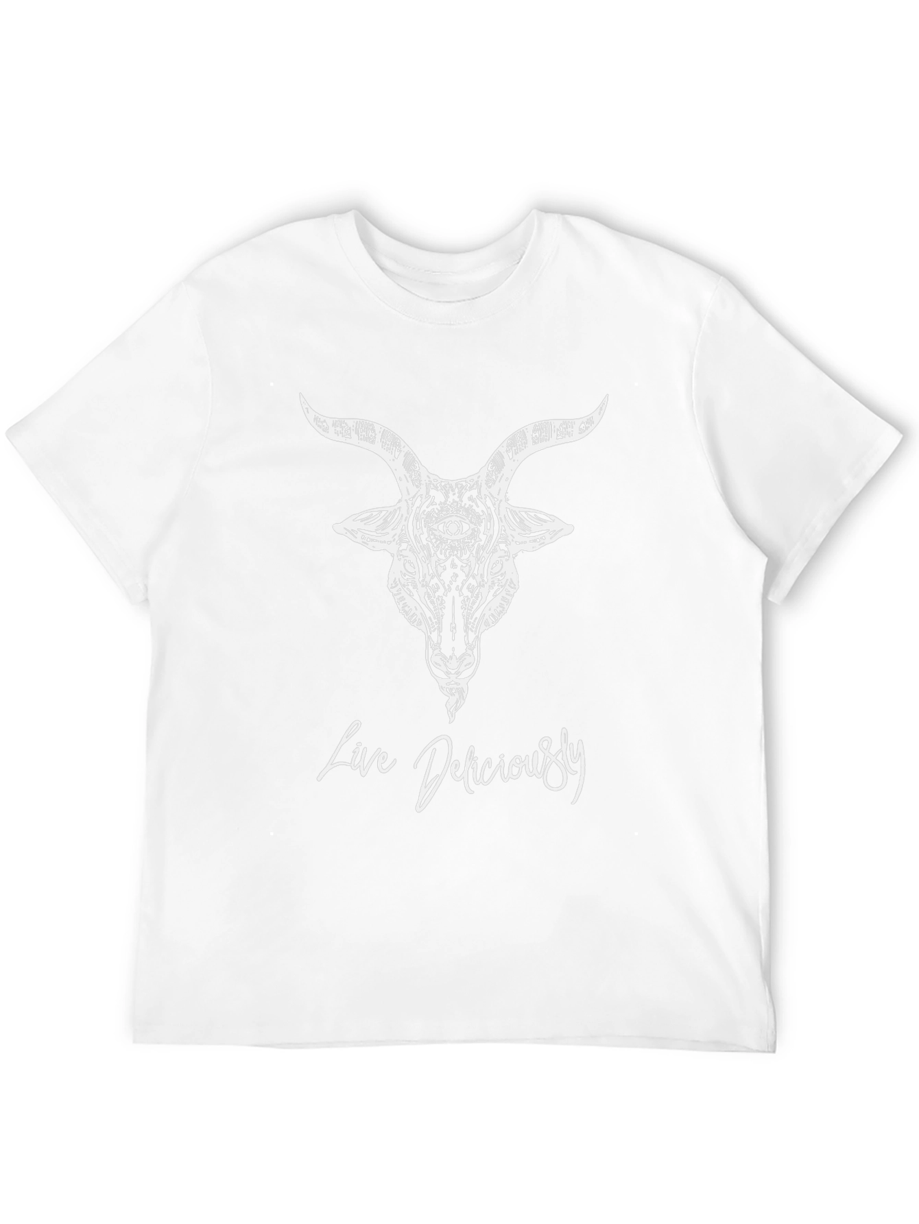 Live Deliciously Goat Graphic Tee - Black