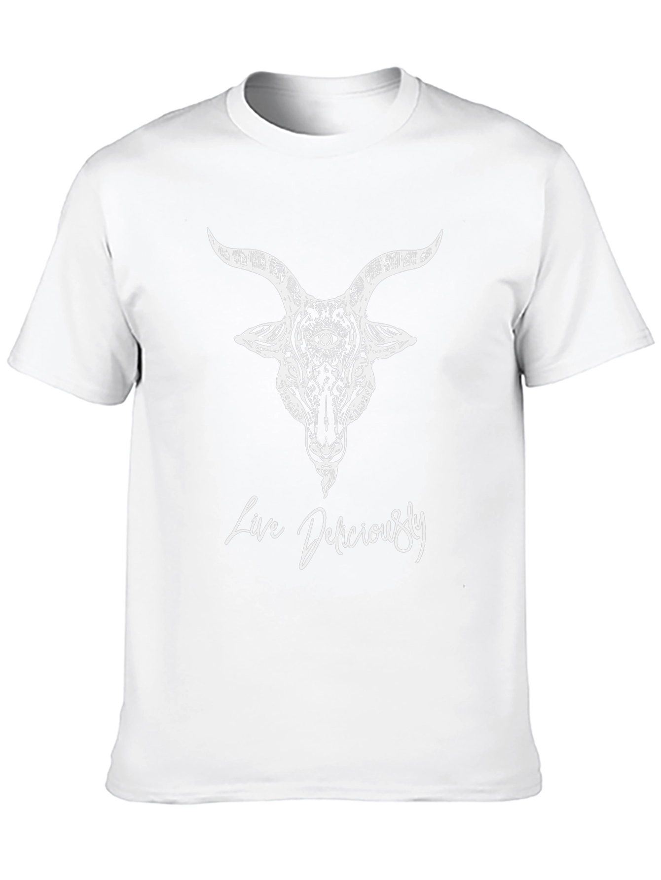 Live Deliciously Goat Graphic Tee - Black