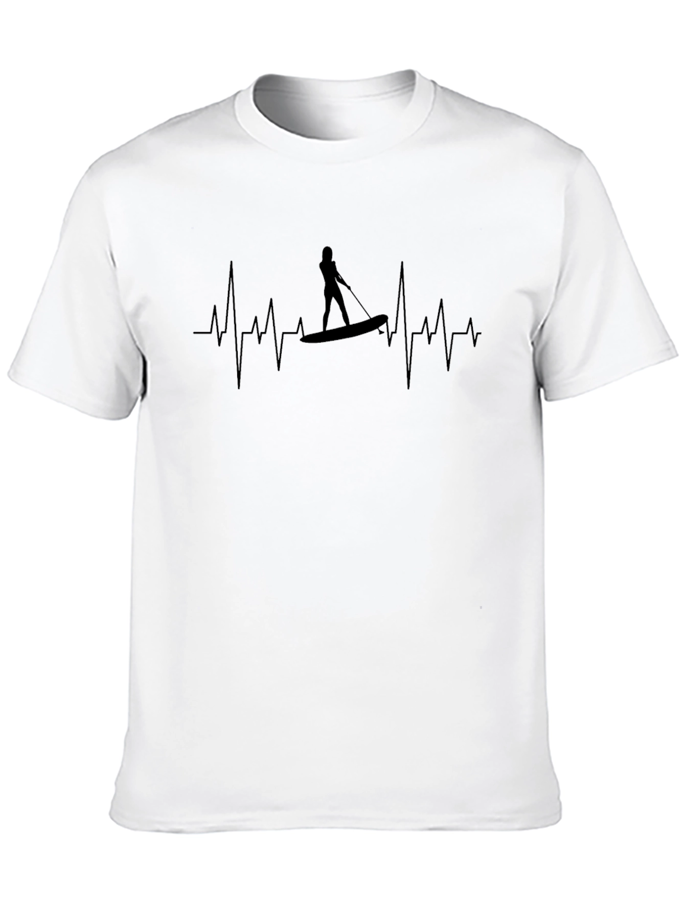 Paddle Board Heartbeat Tee - Black